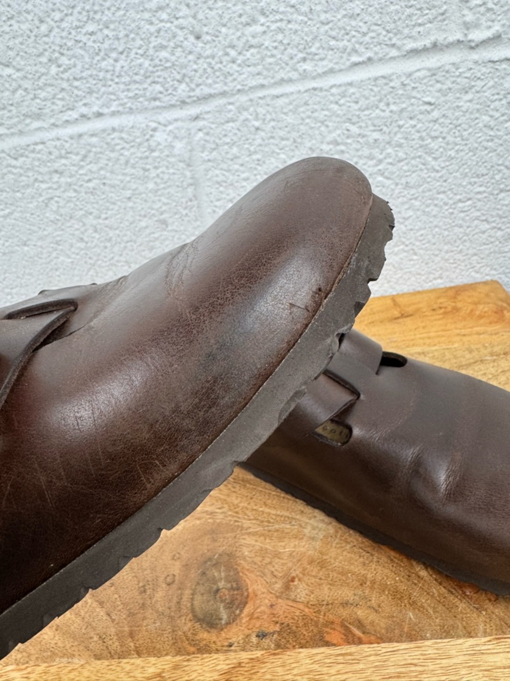 Birkenstock Boston Leather Clogs Brown Size 38 / US 7-7.5 - Picture 9 of 10